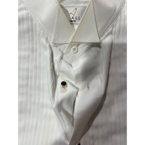 Neil Allyn Mens XL White Tuxedo Shirt 65% Polyester 35% Cotton Pleated Front - Picture 5 of 8